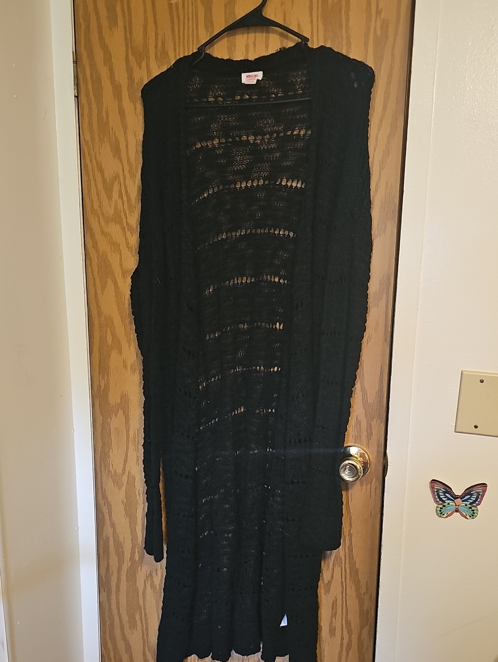 Mossimo Supply Co. Black Open-Knit Cardigan
